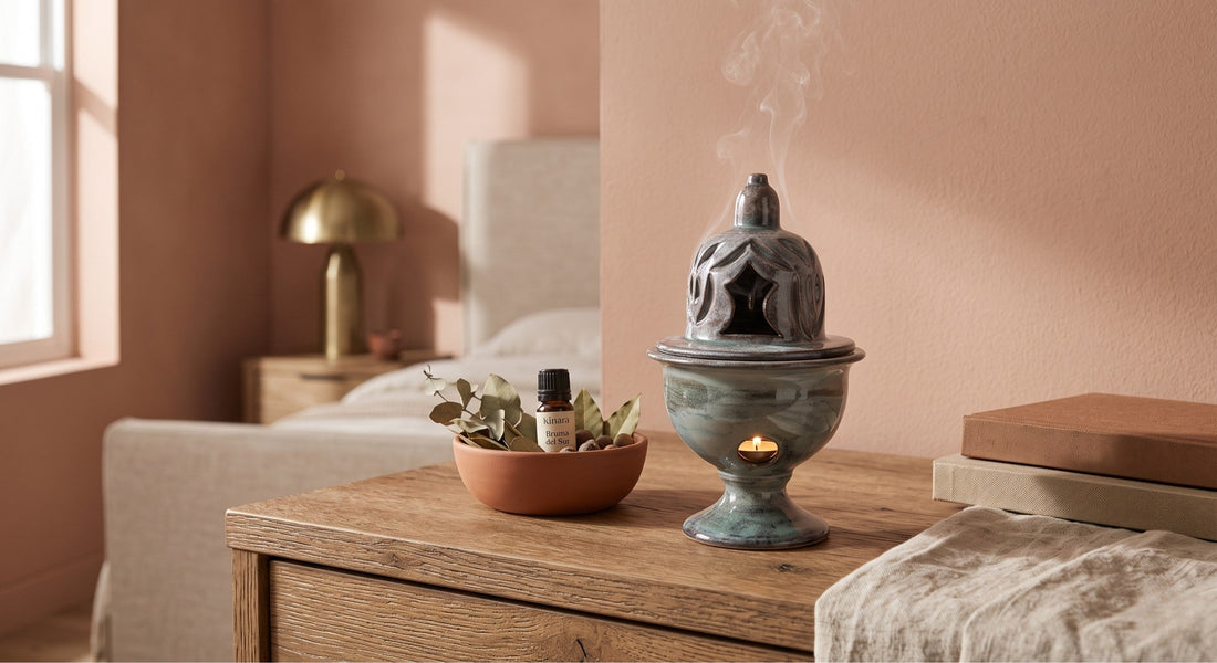 Decoración sensorial: El quemador de cerámica artesanal como centro de calma