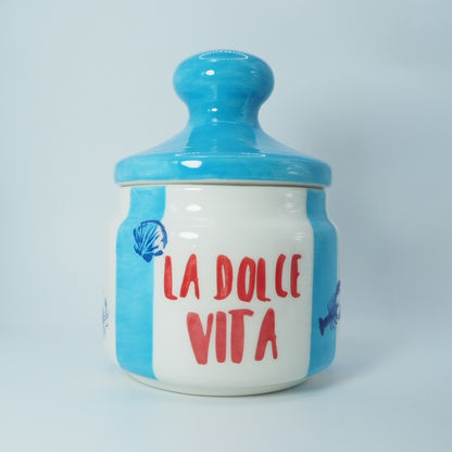 Azucarero La Dolce Vita — Cerámica pintada a mano