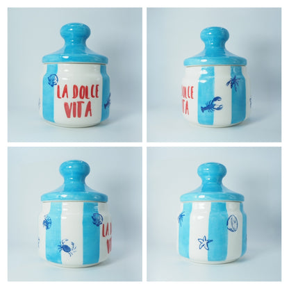 Azucarero La Dolce Vita — Cerámica pintada a mano