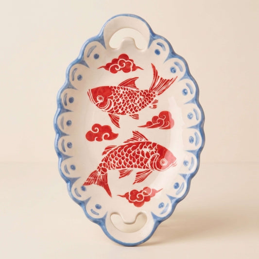 Bandeja "Koi Japonesa" | Cerámica pintada a mano
