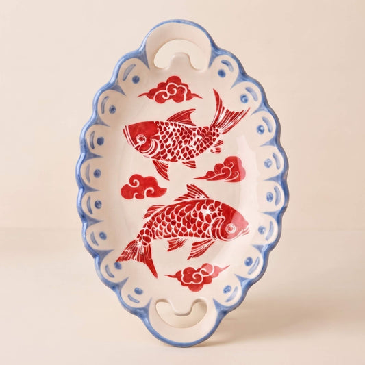 Bandeja "Koi Japonesa" | Cerámica pintada a mano