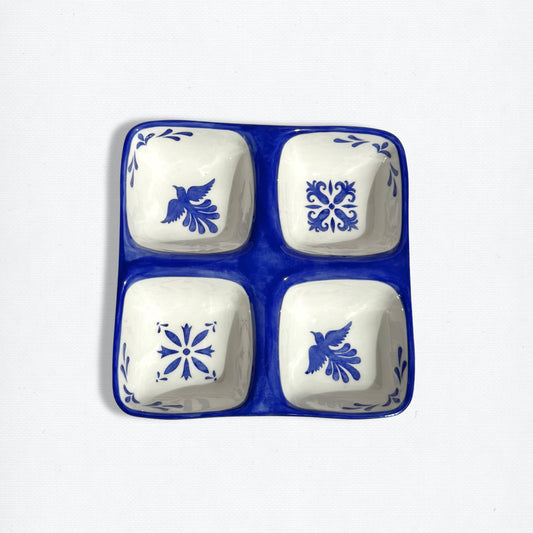 Entremesera Cuadrada Raíces | Cerámica Pintada a Mano