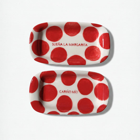 Set de 2 Mini Bandejas "Sevilla tiene un color especial" | Cerámica de Autor